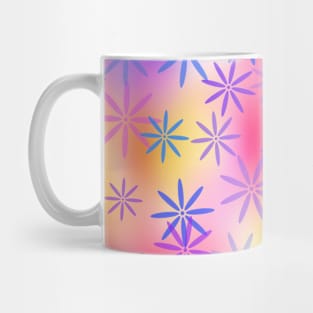 Multicolor Flowers on a Bright Colorful Background white underlay Mug